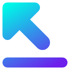 Triangle Arrow Diagonal Top Left Icon from Core Gradient Set