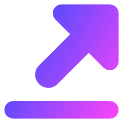 Triangle Arrow Diagonal Top Right Icon from Core Gradient Set