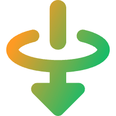 Triangle Arrow Elipse Down Icon from Core Gradient Set
