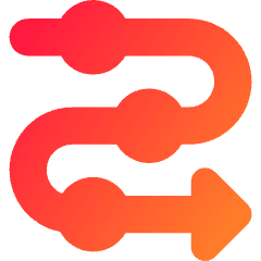 Triangle Arrow Roadmap Icon from Core Gradient Set