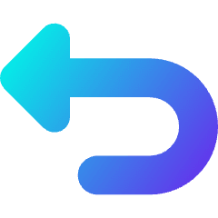 Triangle Arrow Turn Backward Icon from Core Gradient Set