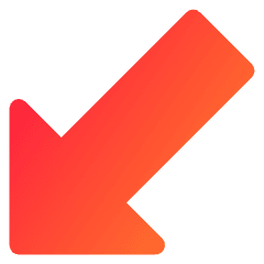 Thick Arrow Diagonal Bottom Left Icon from Core Gradient Set