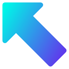 Thick Arrow Diagonal Upper Left Icon from Core Gradient Set