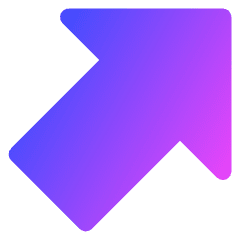 Thick Arrow Diagonal Upper Right Large Icon from Core Gradient Set