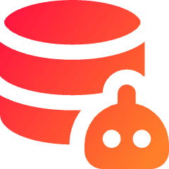 Ai Database Robot Icon from Core Gradient Set