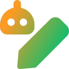 Ai Edit Robot Icon from Core Gradient Set