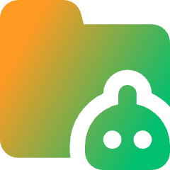 Ai Folder Robot Icon from Core Gradient Set