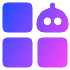 Ai Generate Variation Robot Icon from Core Gradient Set