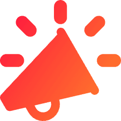 Announcement Megaphone Icon from Core Gradient Set