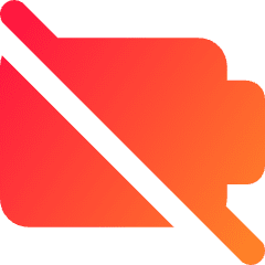 Battery Empty 2 Icon from Core Gradient Set