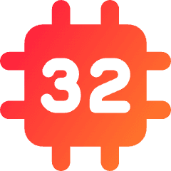 Computer Chip Thirty Two Core Icon from Core Gradient Set