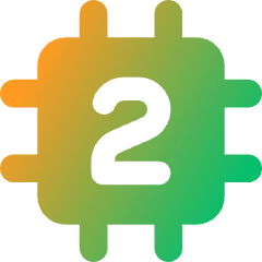 Computer Chip Two Core Icon from Core Gradient Set