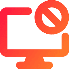 Desktop Block Icon from Core Gradient Set