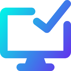 Desktop Check Icon from Core Gradient Set