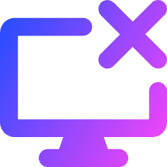 Desktop Delete Icon from Core Gradient Set