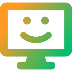 Desktop Emoji Icon from Core Gradient Set