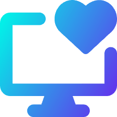 Desktop Favorite Heart Icon from Core Gradient Set