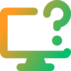 Desktop Help Icon from Core Gradient Set