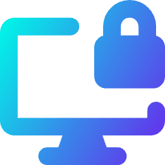 Desktop Lock Icon from Core Gradient Set