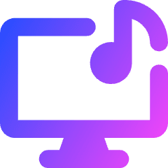 Desktop Music Icon from Core Gradient Set