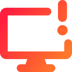 Desktop Warning Icon from Core Gradient Set