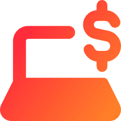 Laptop Dollar Icon from Core Gradient Set