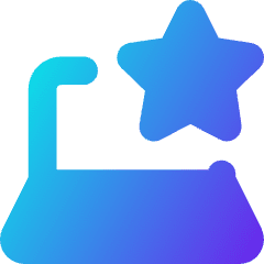Laptop Favorite Star Icon from Core Gradient Set
