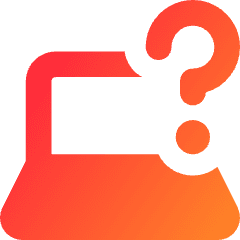 Laptop Help Icon from Core Gradient Set