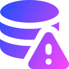 Database Alert Icon from Core Gradient Set