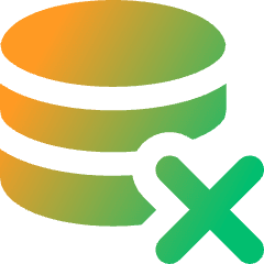 Database Remove Icon from Core Gradient Set