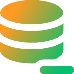 Database Subtract 1 Icon from Core Gradient Set