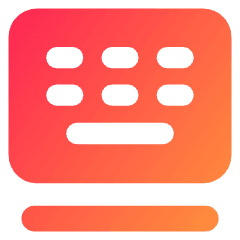 Floating Keyboard Case Tablet Icon from Core Gradient Set