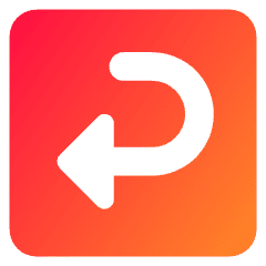 Return Square 2 Icon from Core Gradient Set