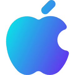 Apple Logo Icon from Core Gradient Set