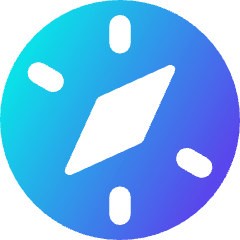 Safari Logo Icon from Core Gradient Set