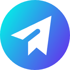 Telegram Logo Icon from Core Gradient Set