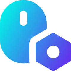Mouse Setting Bolt Nut Icon from Core Gradient Set