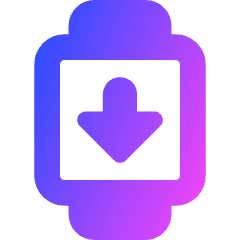 Watch Square Download Icon from Core Gradient Set