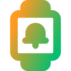 Watch Square Notification Icon from Core Gradient Set