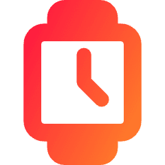 Watch Square Time Icon from Core Gradient Set