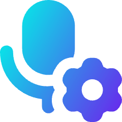 Microphone Setting Gear Icon from Core Gradient Set