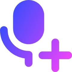 Voice Mail Add Plus Icon from Core Gradient Set