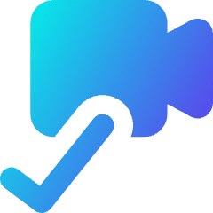 Webcam Video Call Check Icon from Core Gradient Set