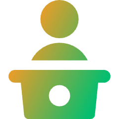 Politics Speech Icon from Core Gradient Set