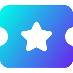 Ticket Star Icon from Core Gradient Set