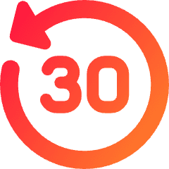 Button Go Backward 30 Icon from Core Gradient Set