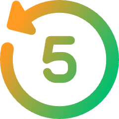 Button Go Backward 5 Icon from Core Gradient Set