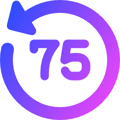 Button Go Backward 75 Icon from Core Gradient Set