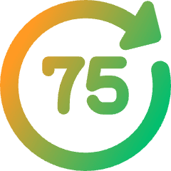 Button Go Forward 75 Icon from Core Gradient Set