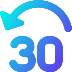 Button Jump Backward 30 Icon from Core Gradient Set